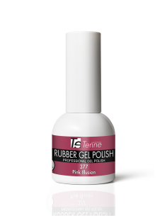 Rubber Gel Polish 377 Pink Illusion 15ml - Smalto Semipermanente Professionale