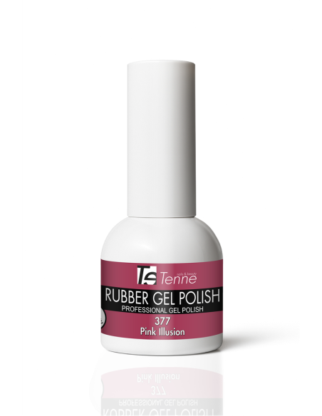 Rubber Gel Polish 377 Pink Illusion 15ml - Smalto Semipermanente Professionale