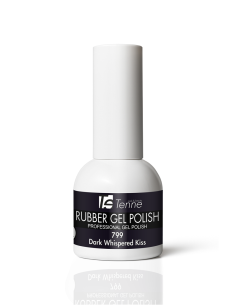 Rubber Gel Polish 799 Dark Whispered Kiss 15ml - Smalto Semipermanente Professionale