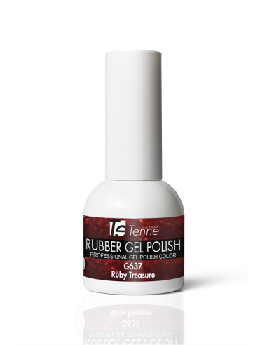 Rubber Gel Polish G637 Ruby Treasure 15ml