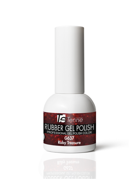 Rubber Gel Polish G637 Ruby Treasure 15ml